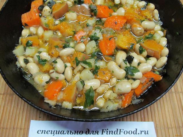 Овощное рагу с тыквой и фасолью рецепт с фото 11-го шага 