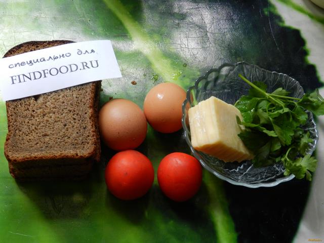 Гренки с томатами и зеленью рецепт с фото 1-го шага 