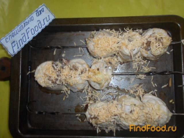 Куриные вертуны с сыром и грибами рецепт с фото 10-го шага 