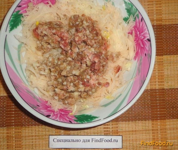 Картофельно-мясной рулет с яйцом рецепт с фото 4-го шага 