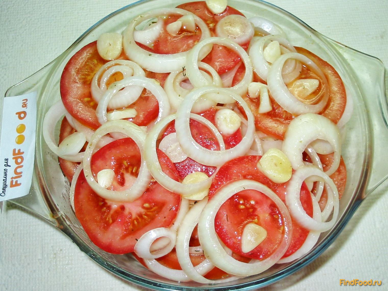 Закуска из помидоров с луком рецепт с фото 6-го шага 