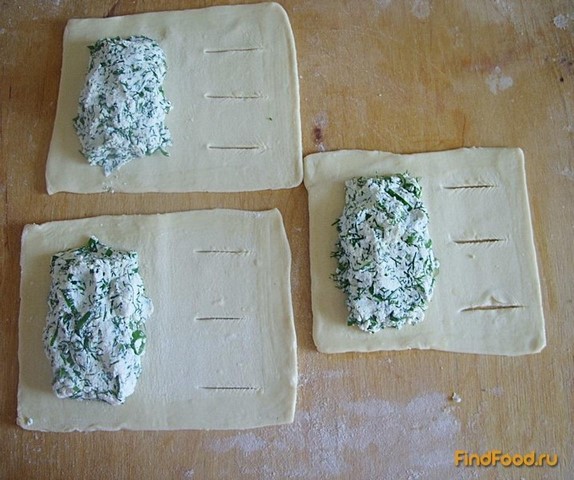 Пирожки с творогом и зеленью рецепт с фото 6-го шага 