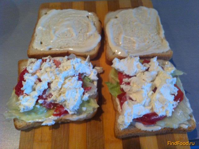 Сэндвич с семгой и курицей рецепт с фото 6-го шага 