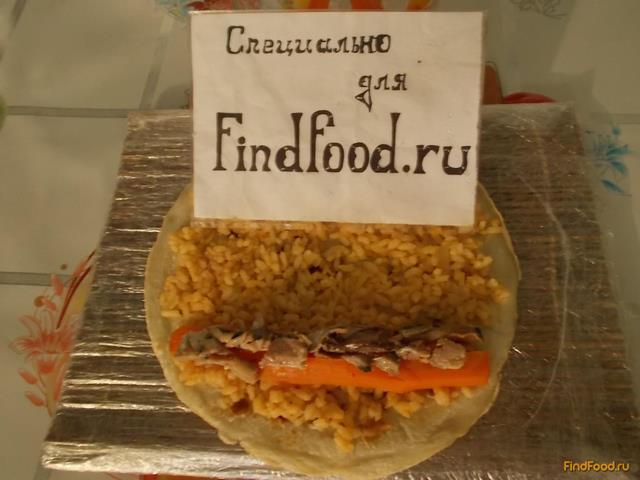 Русский ролл с морковью и консервированной сельдью рецепт с фото 10-го шага 