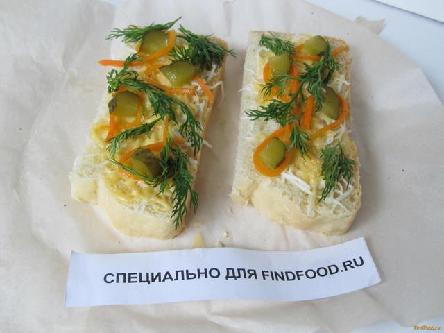 Будерброд с сыром и брынзой рецепт с фото 7-го шага 